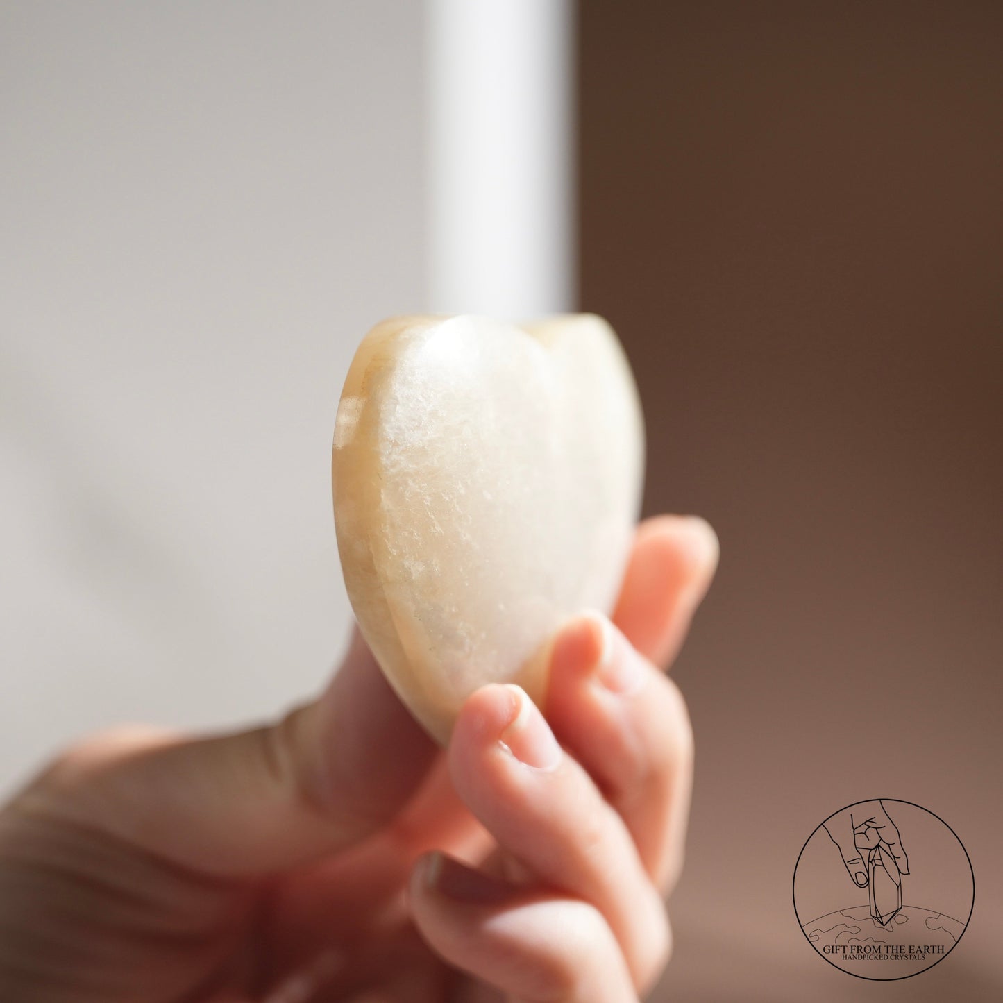 Sri Lankan white moonstone heart