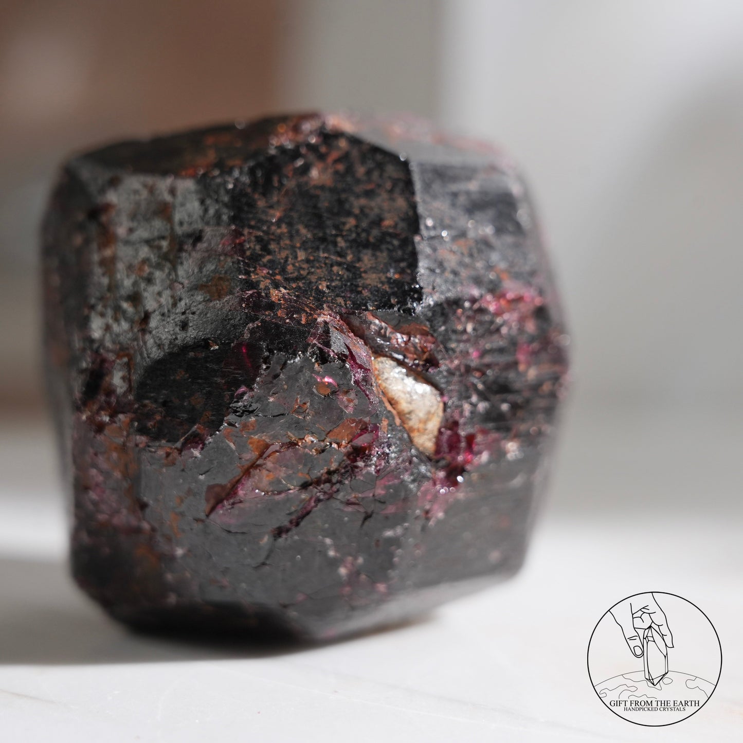 Garnet with mica