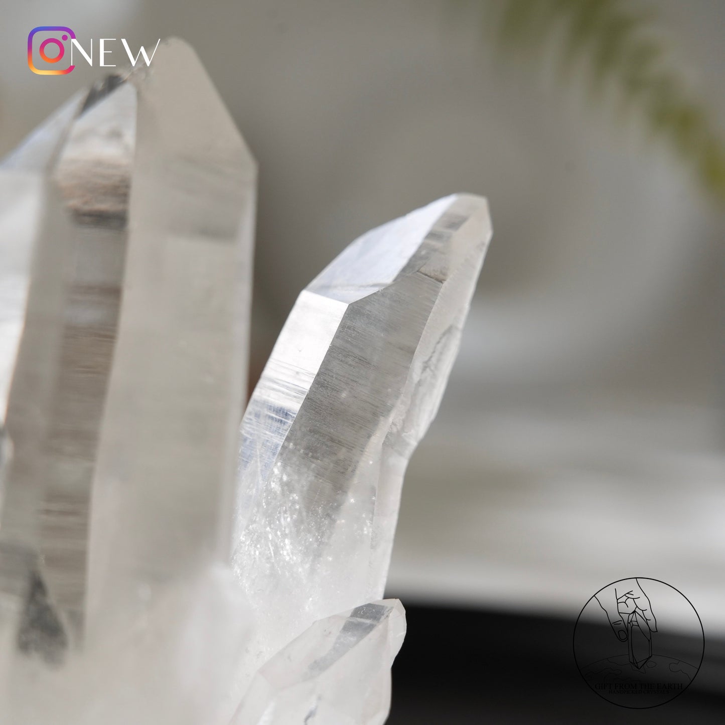 Brazilian blue needle lemurian quartz cluster