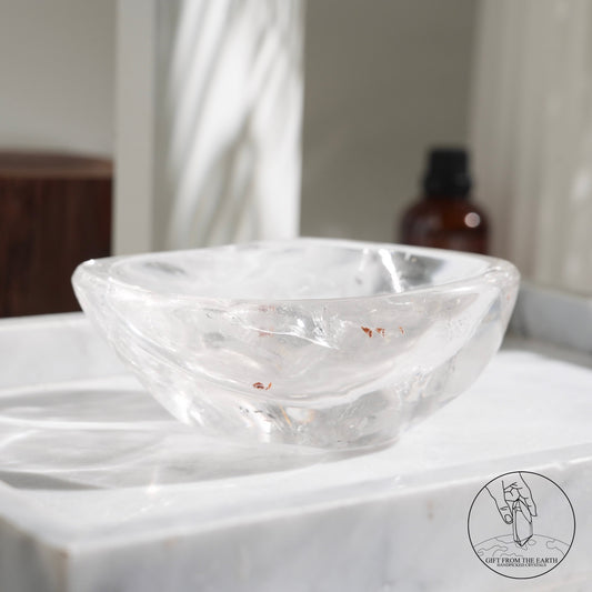 Clear quartz bowl