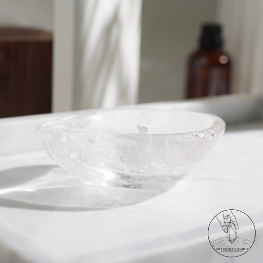 Clear quartz bowl