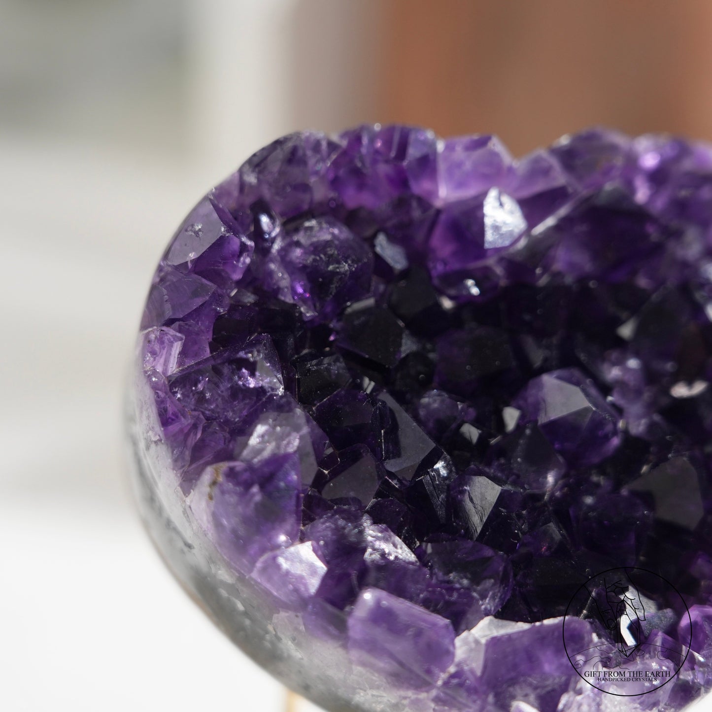 Heart-shaped amethyst cluster