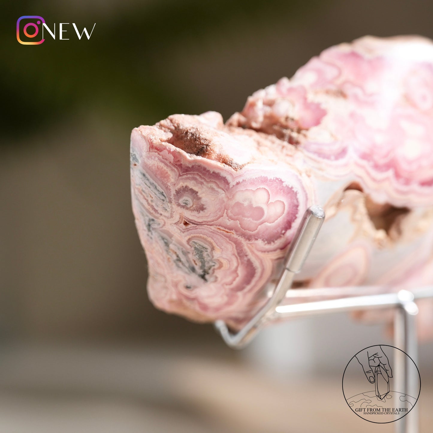 Argentinian rhodochrosite slice