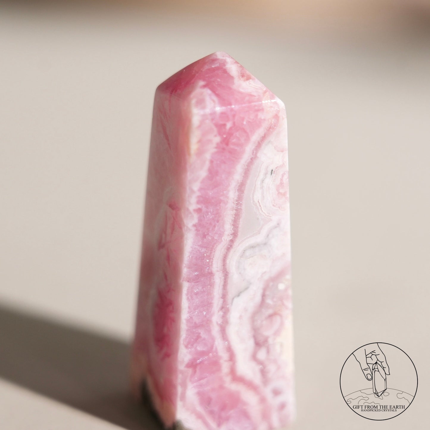 Argentinian rhodochrosite point