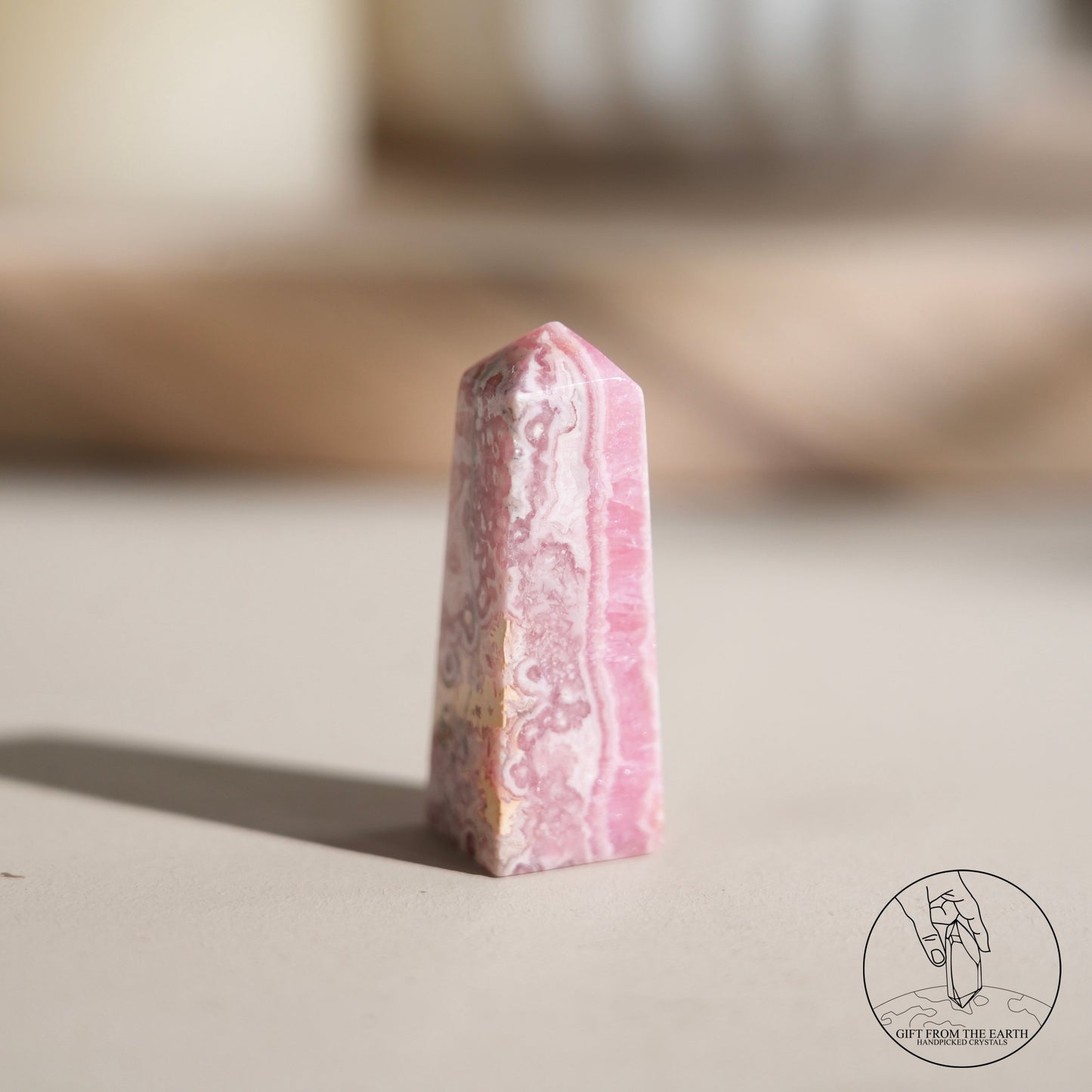 Argentinian rhodochrosite point