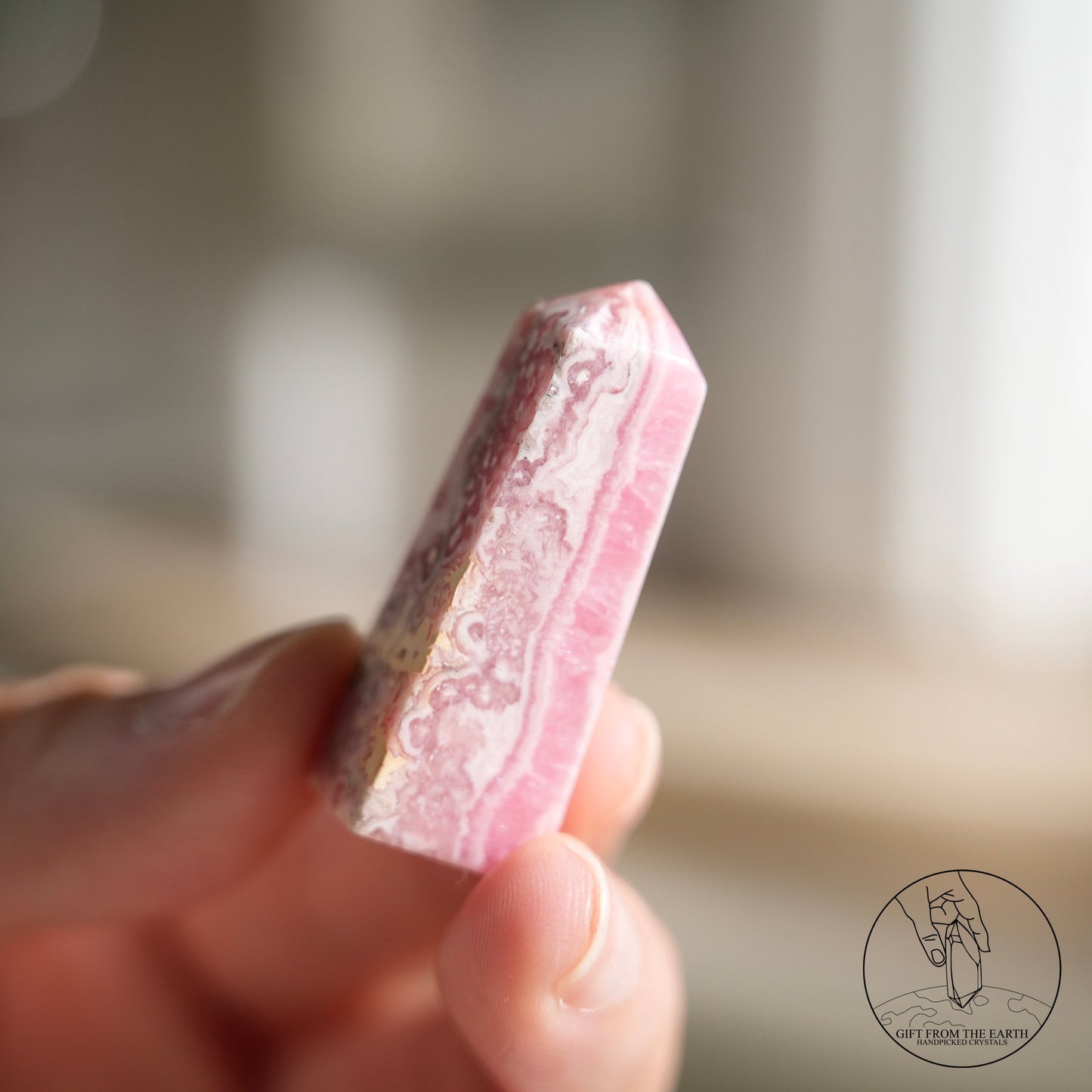 Argentinian rhodochrosite point