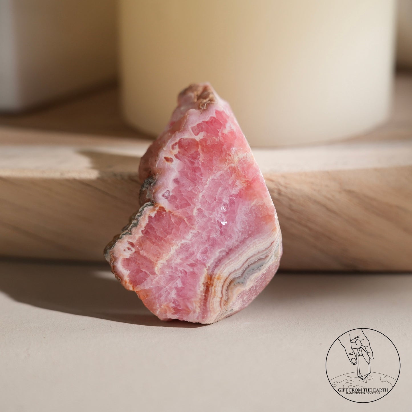 Argentinian rhodochrosite slice