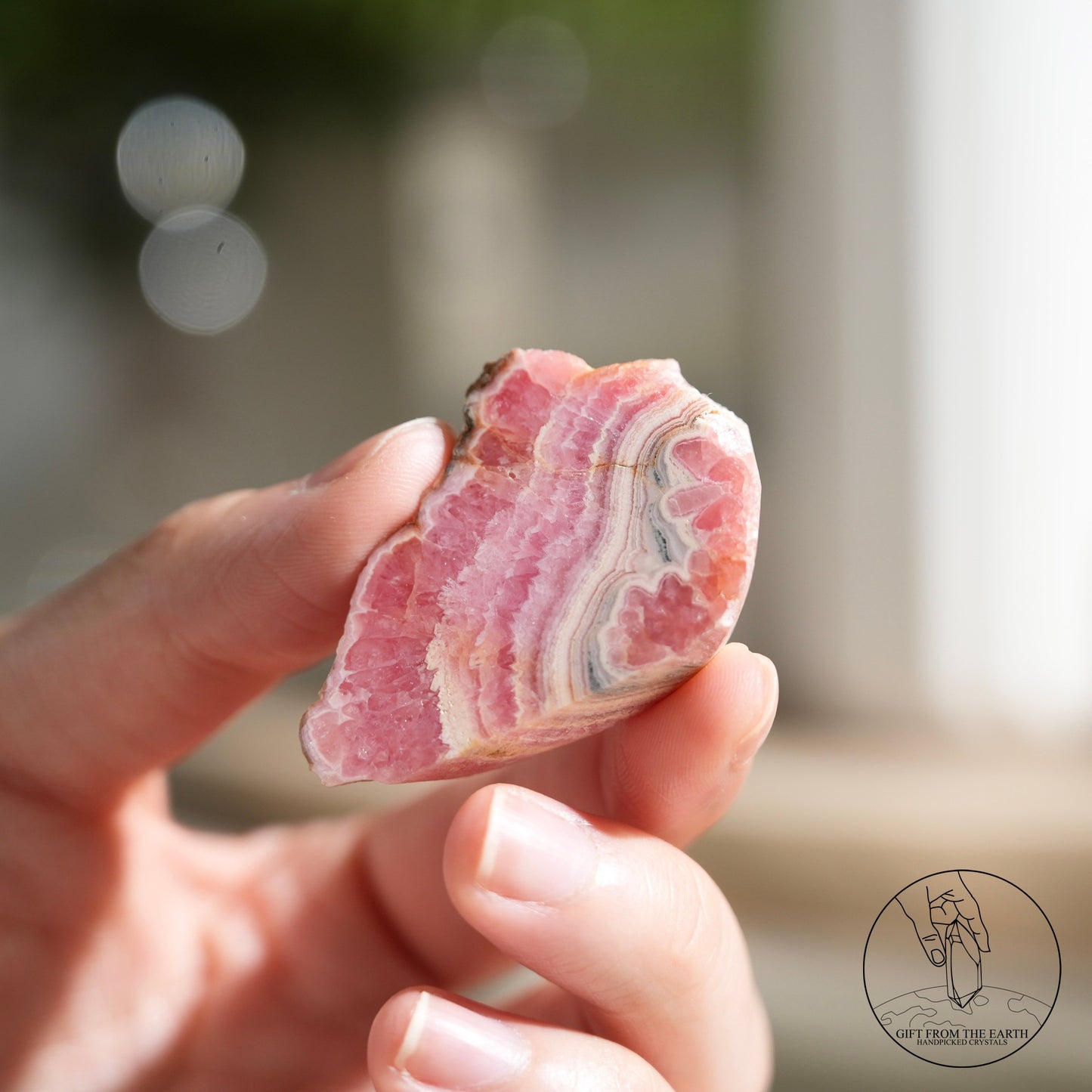 Argentinian rhodochrosite slice