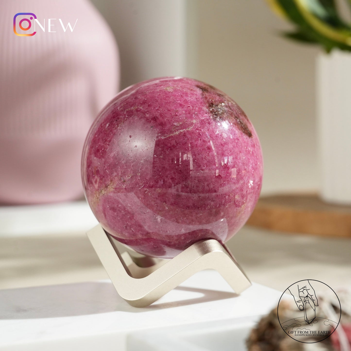 Rhodonite sphere