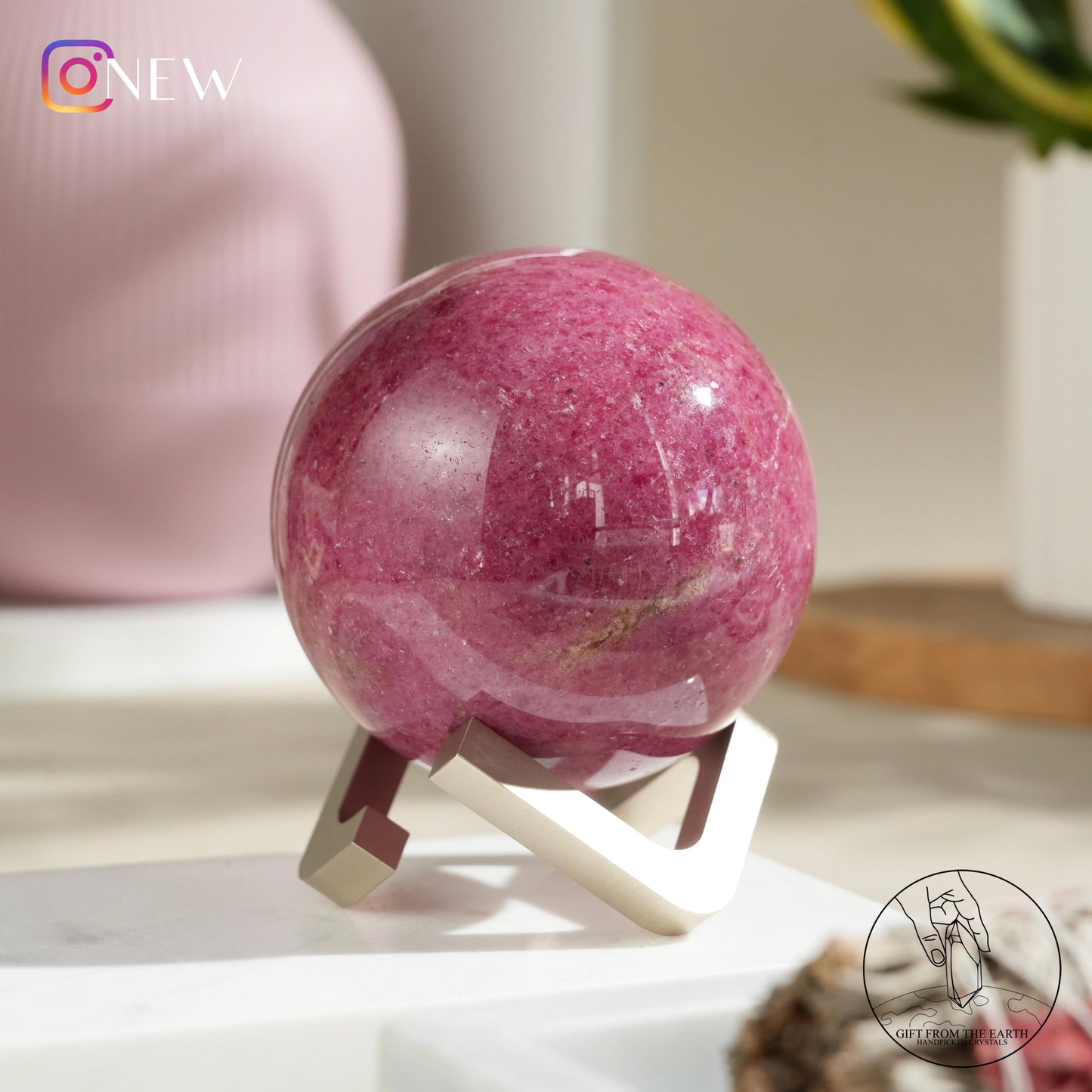 Rhodonite sphere