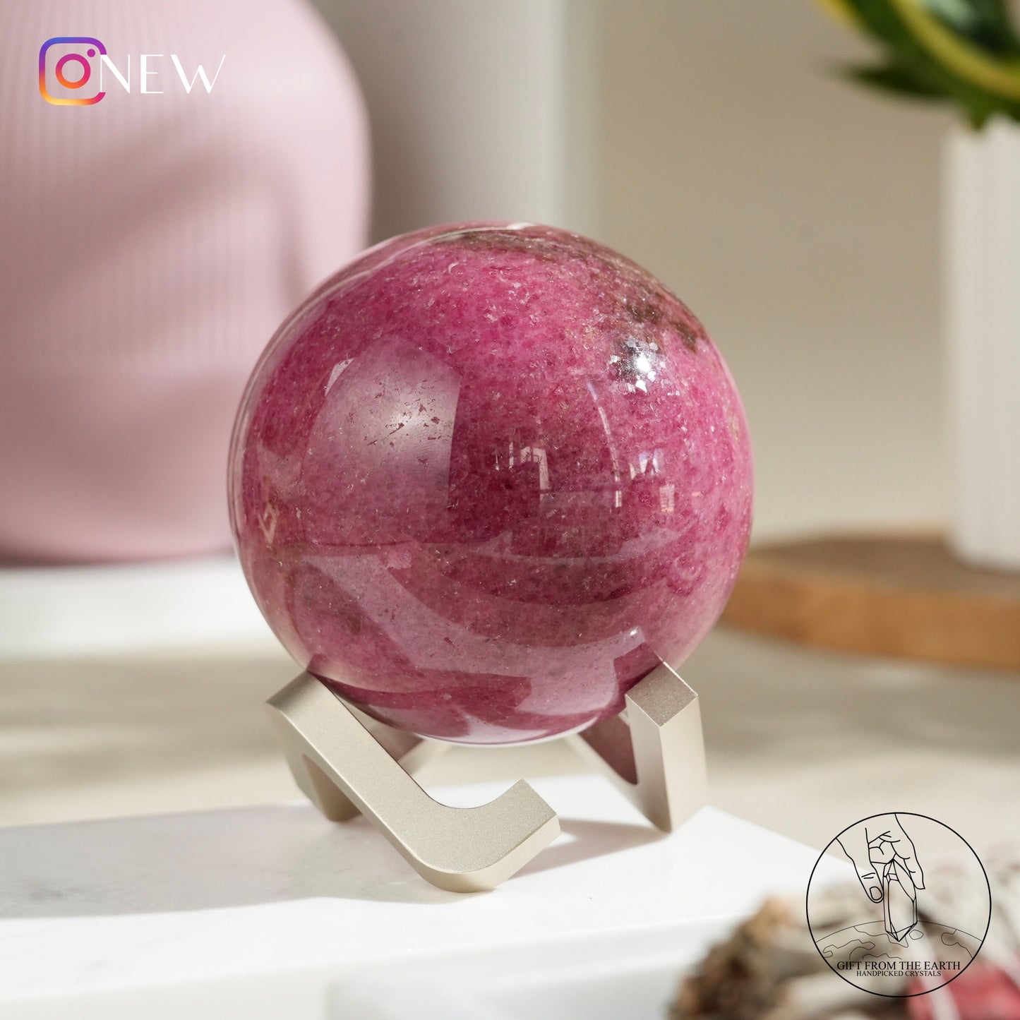 Rhodonite sphere