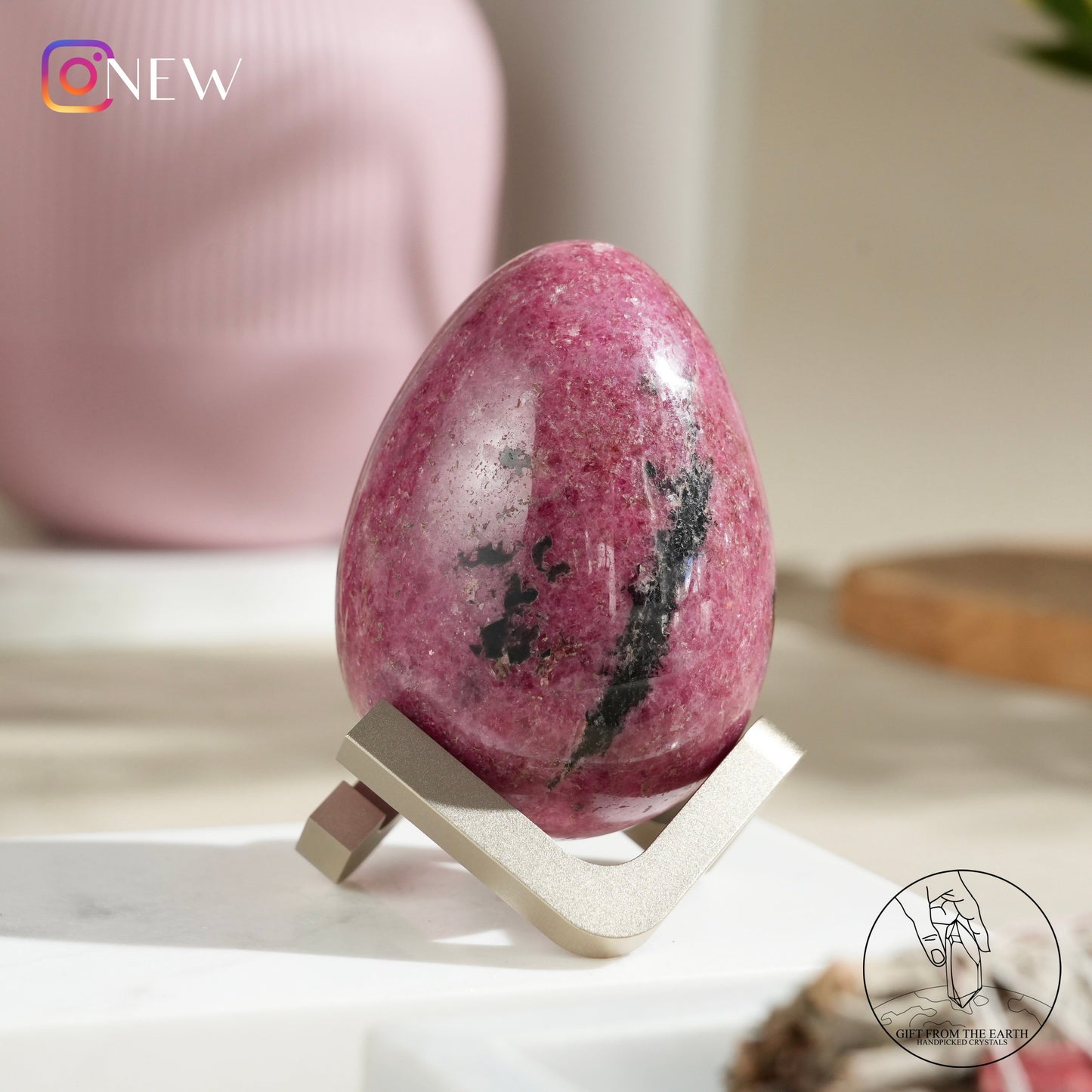 Rhodonite egg