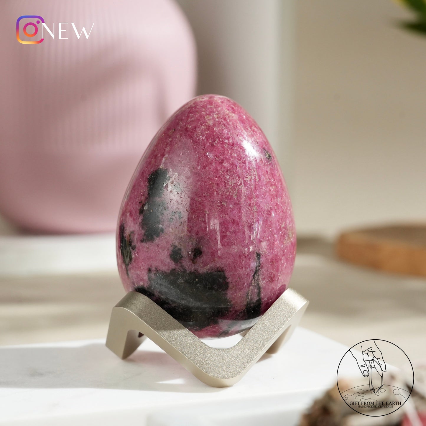 Rhodonite egg