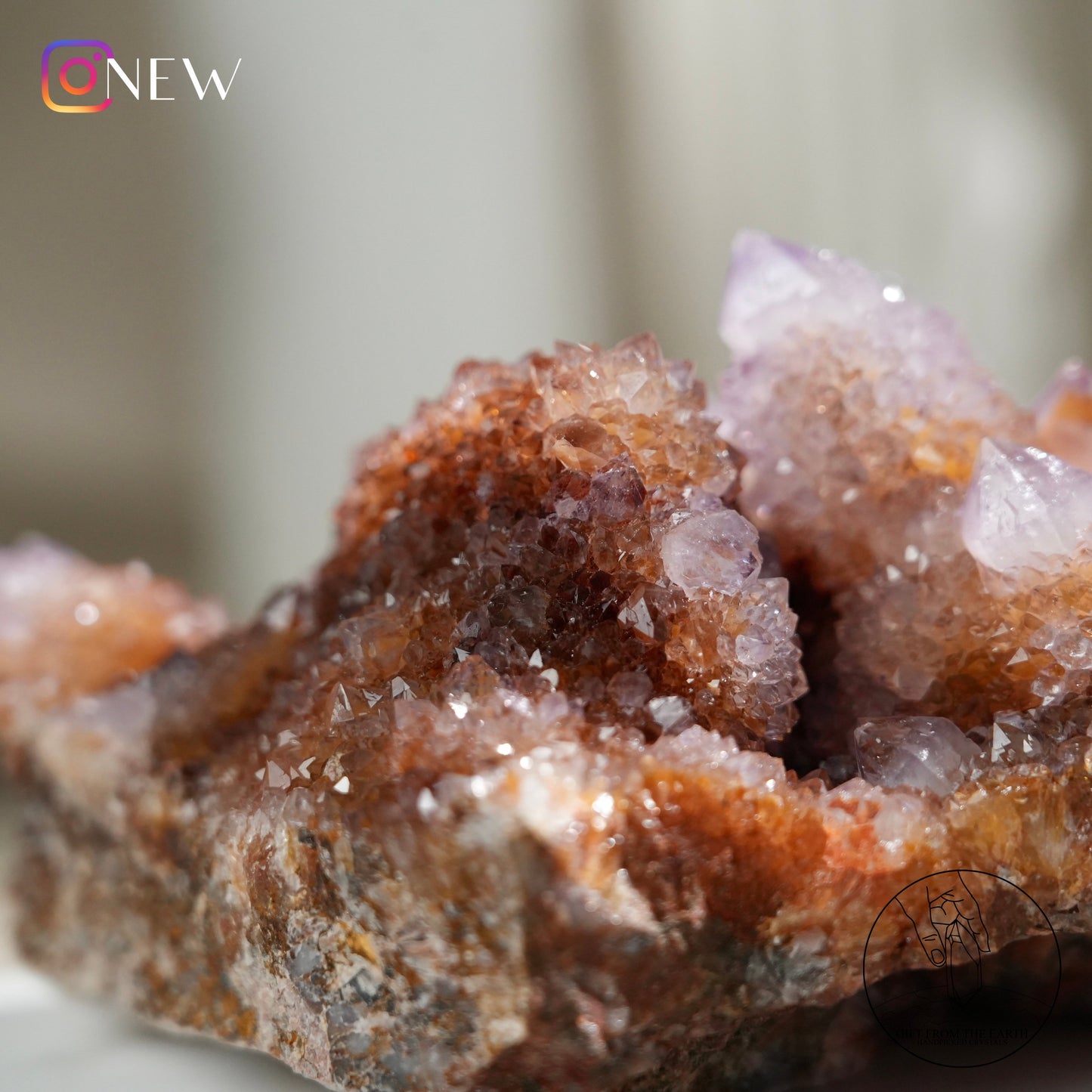 South African ametrine spirit quartz with hematite