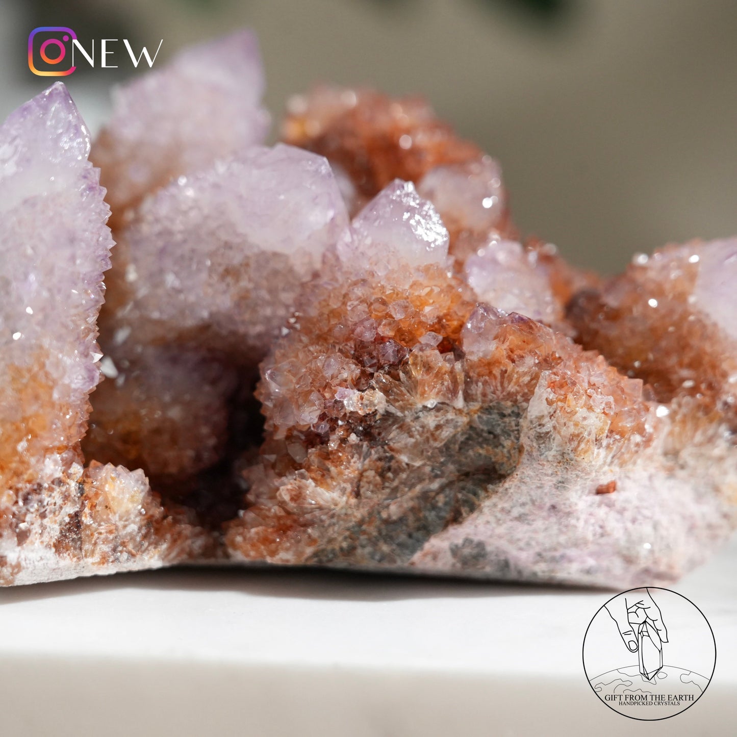 South African ametrine spirit quartz with hematite