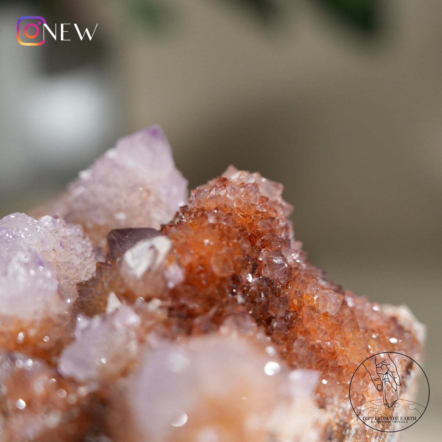 South African ametrine spirit quartz with hematite