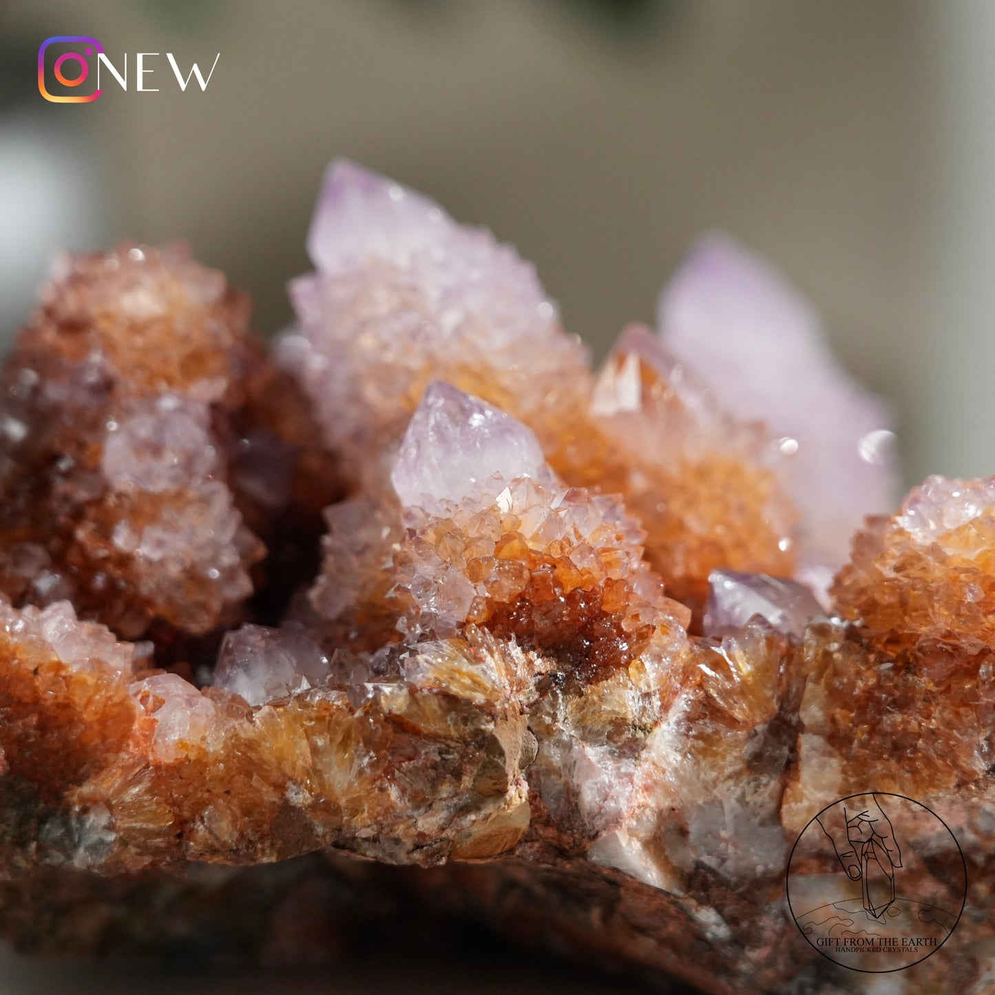 South African ametrine spirit quartz with hematite