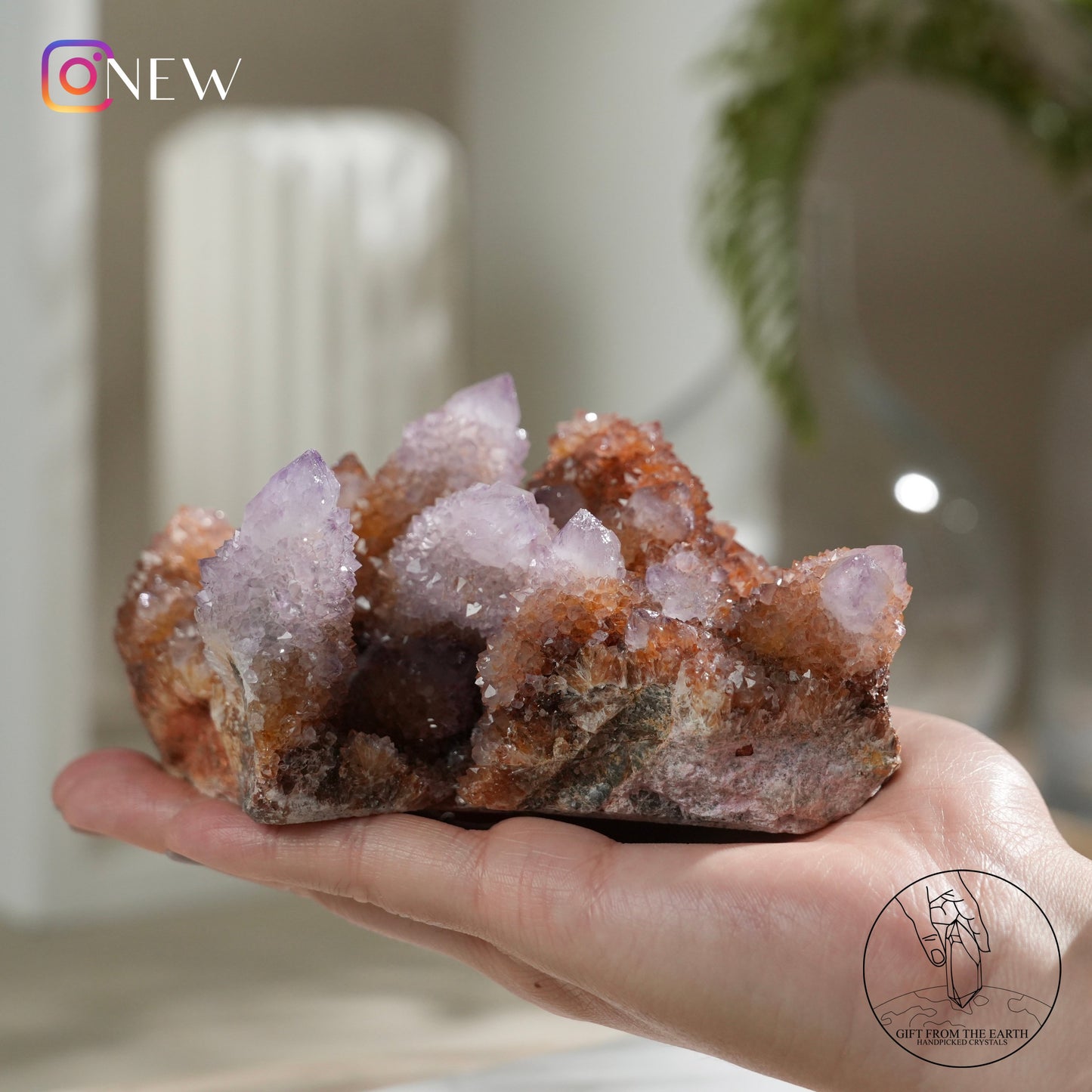 South African ametrine spirit quartz with hematite