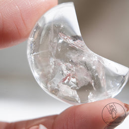 Clear Quartz Moon Shape