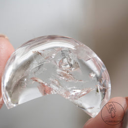Clear Quartz Moon Shape