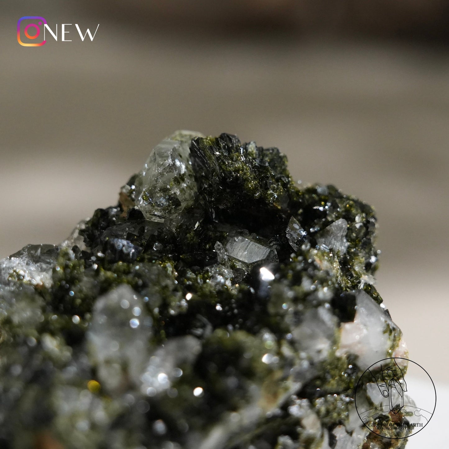 Turkish epidote in quartz