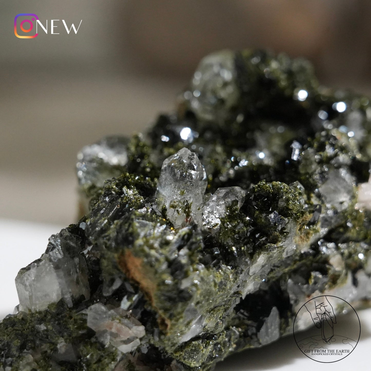 Turkish epidote in quartz