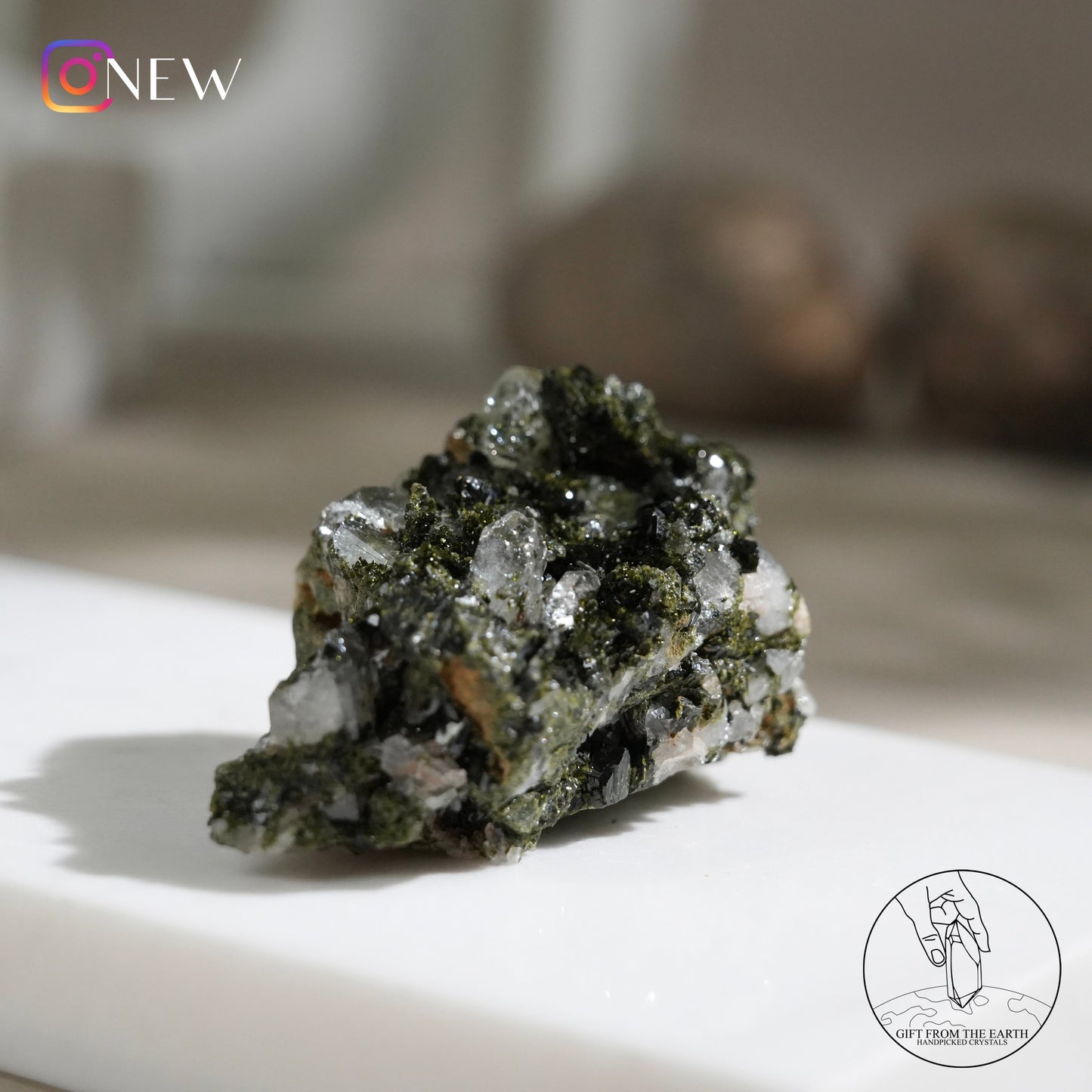 Turkish epidote in quartz