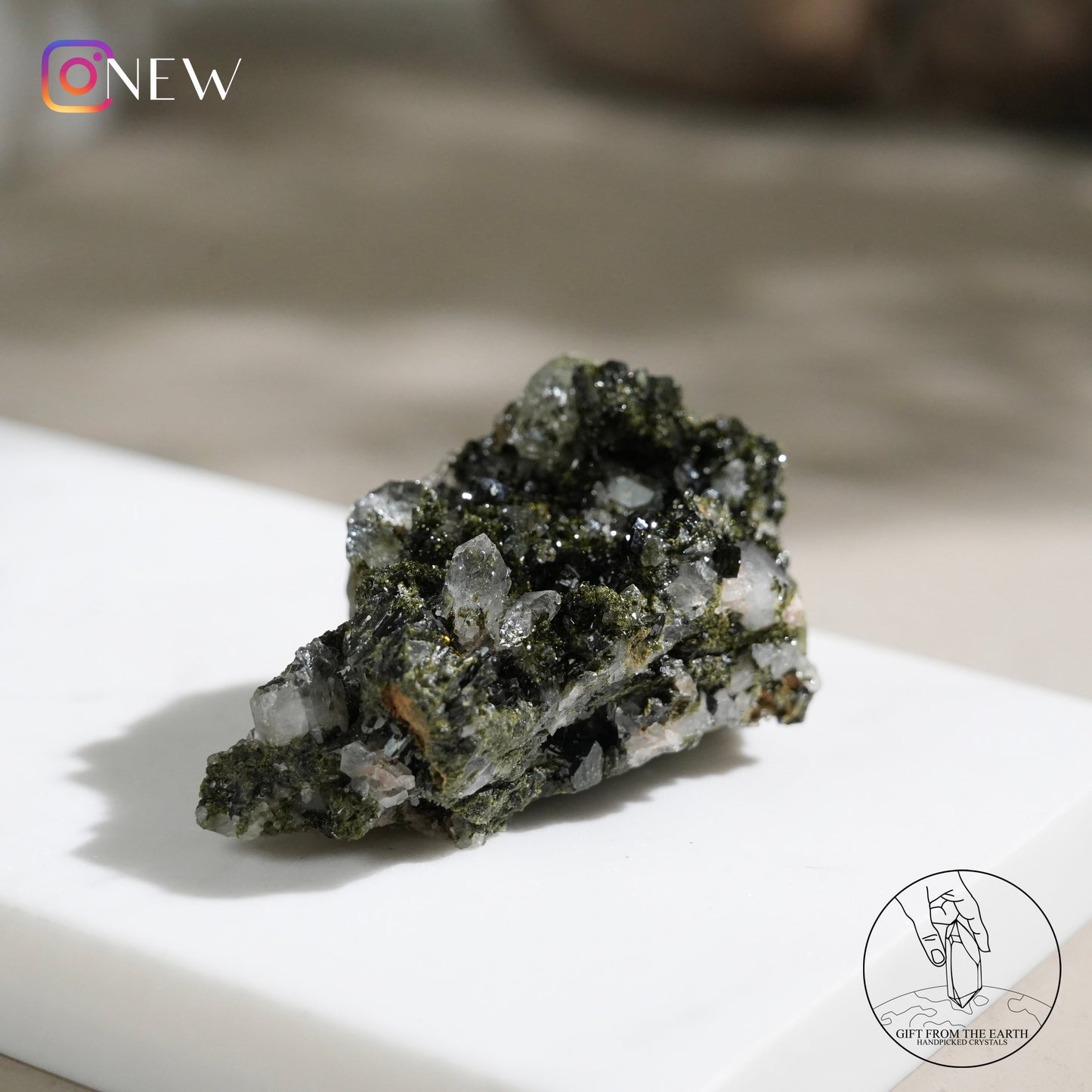 Turkish epidote in quartz