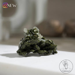土耳其綠簾石白水晶共生