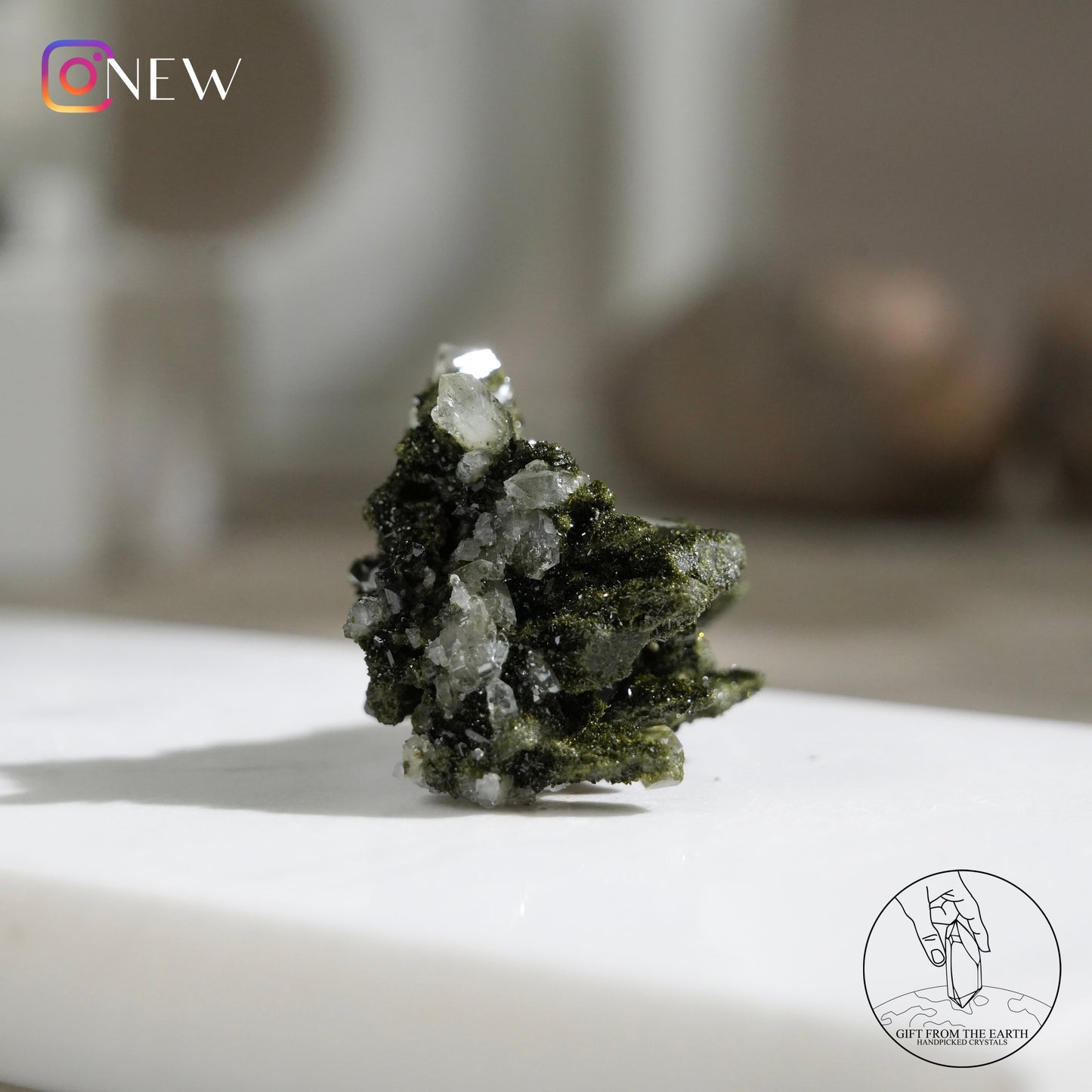 Turkish epidote in quartz