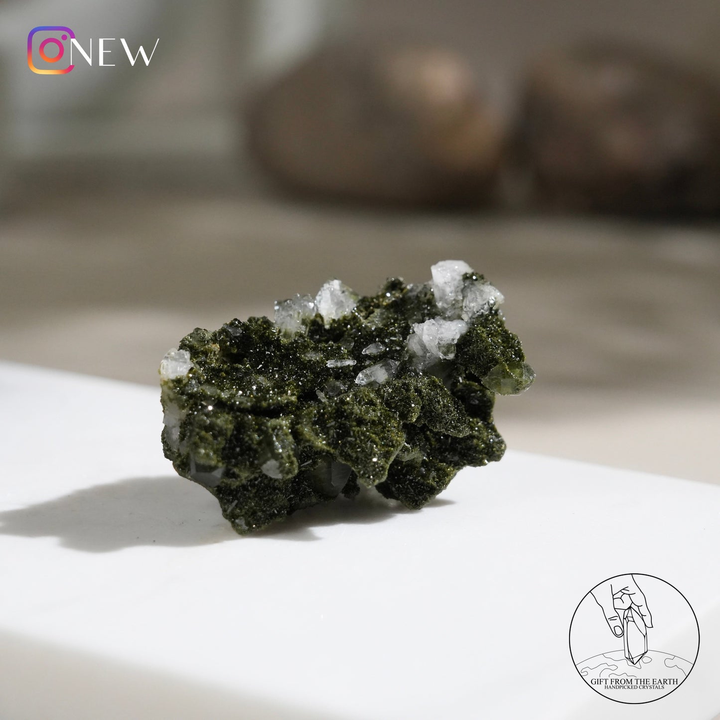 Turkish epidote in quartz