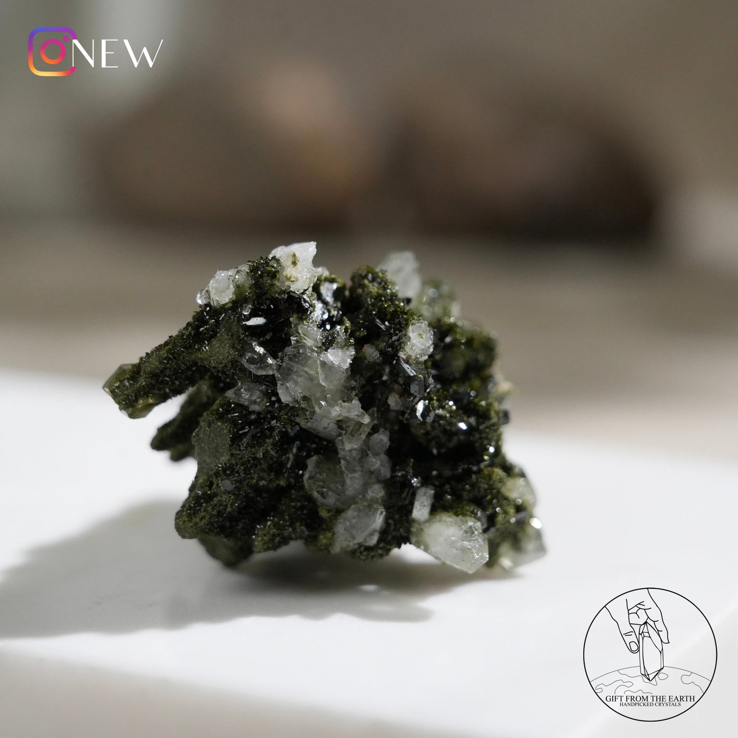 Turkish epidote in quartz