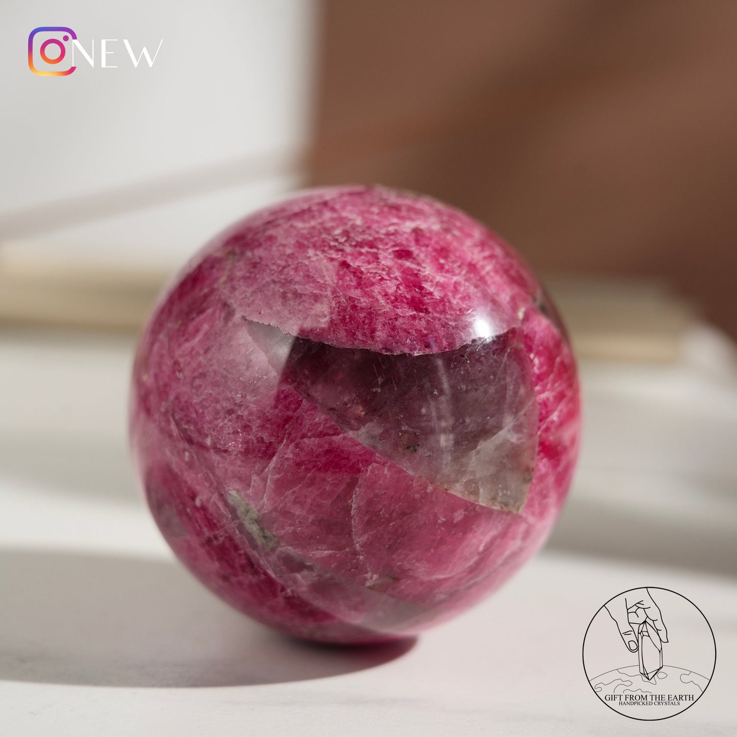 Zimbabwean rhodonite sphere