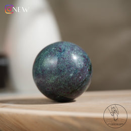 紅綠寶藍晶共生球