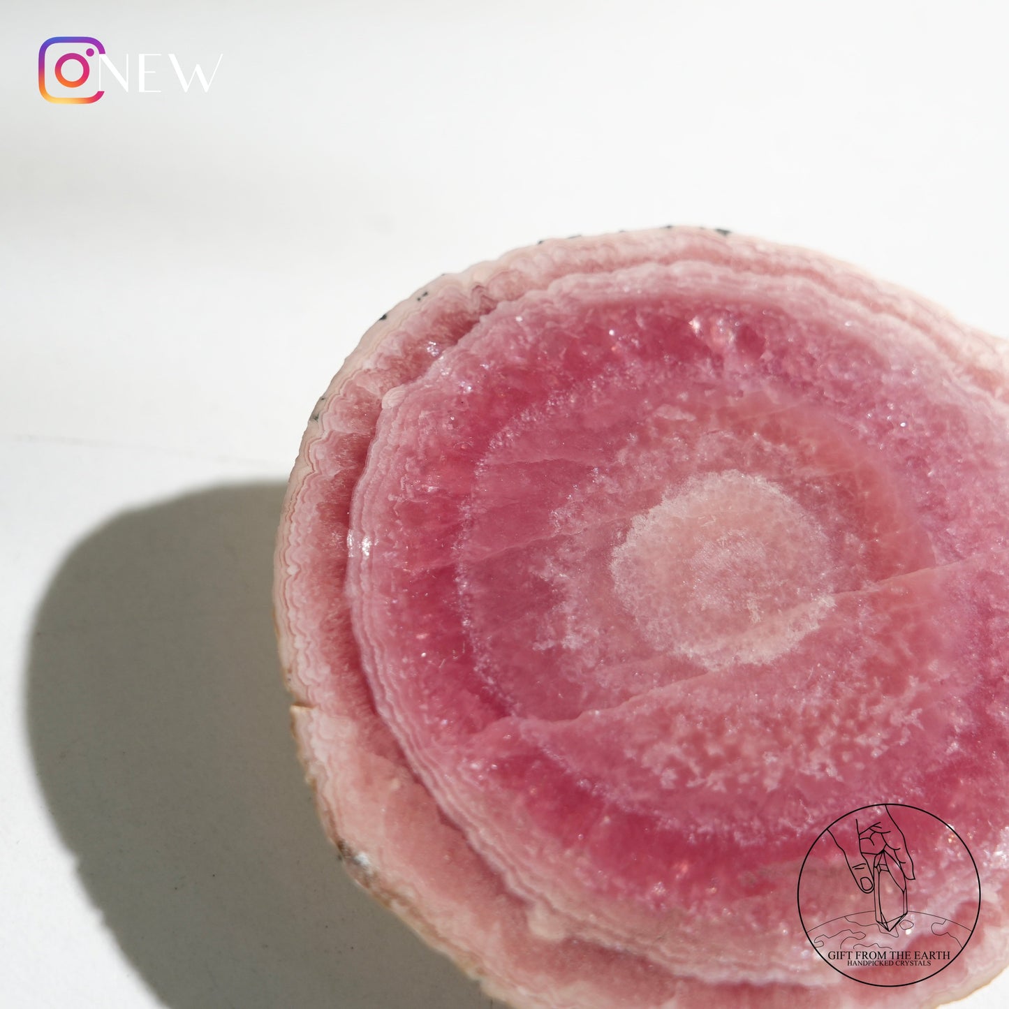 Argentinian rhodochrosite slice