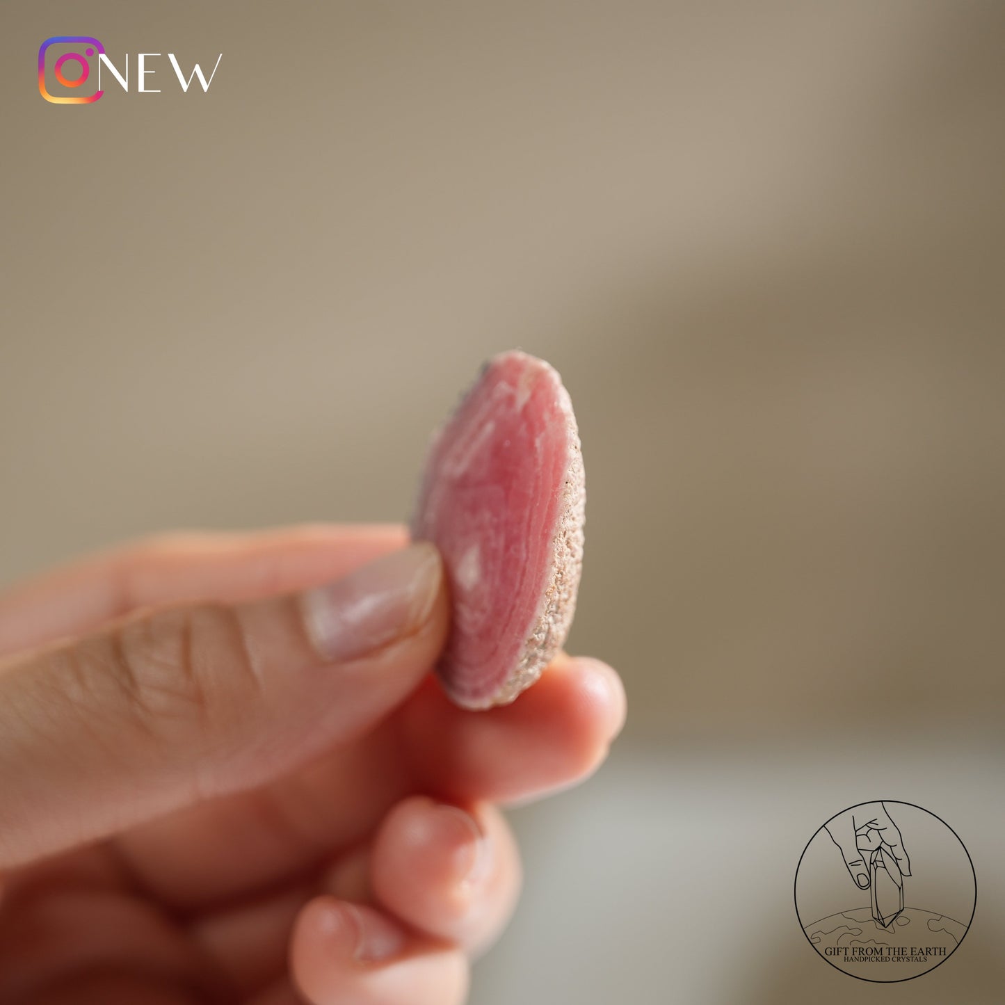 Argentinian rhodochrosite slice