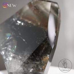 彩虹綠幽靈水晶隨形黃金療癒者共生