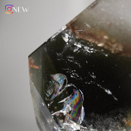 彩虹綠幽靈水晶隨形黃金療癒者共生