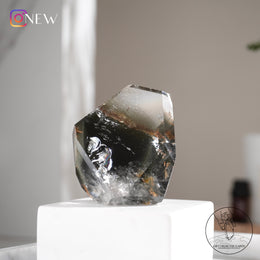 彩虹綠幽靈水晶隨形黃金療癒者共生