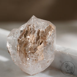 尼泊爾黃泥白骸骨水晶