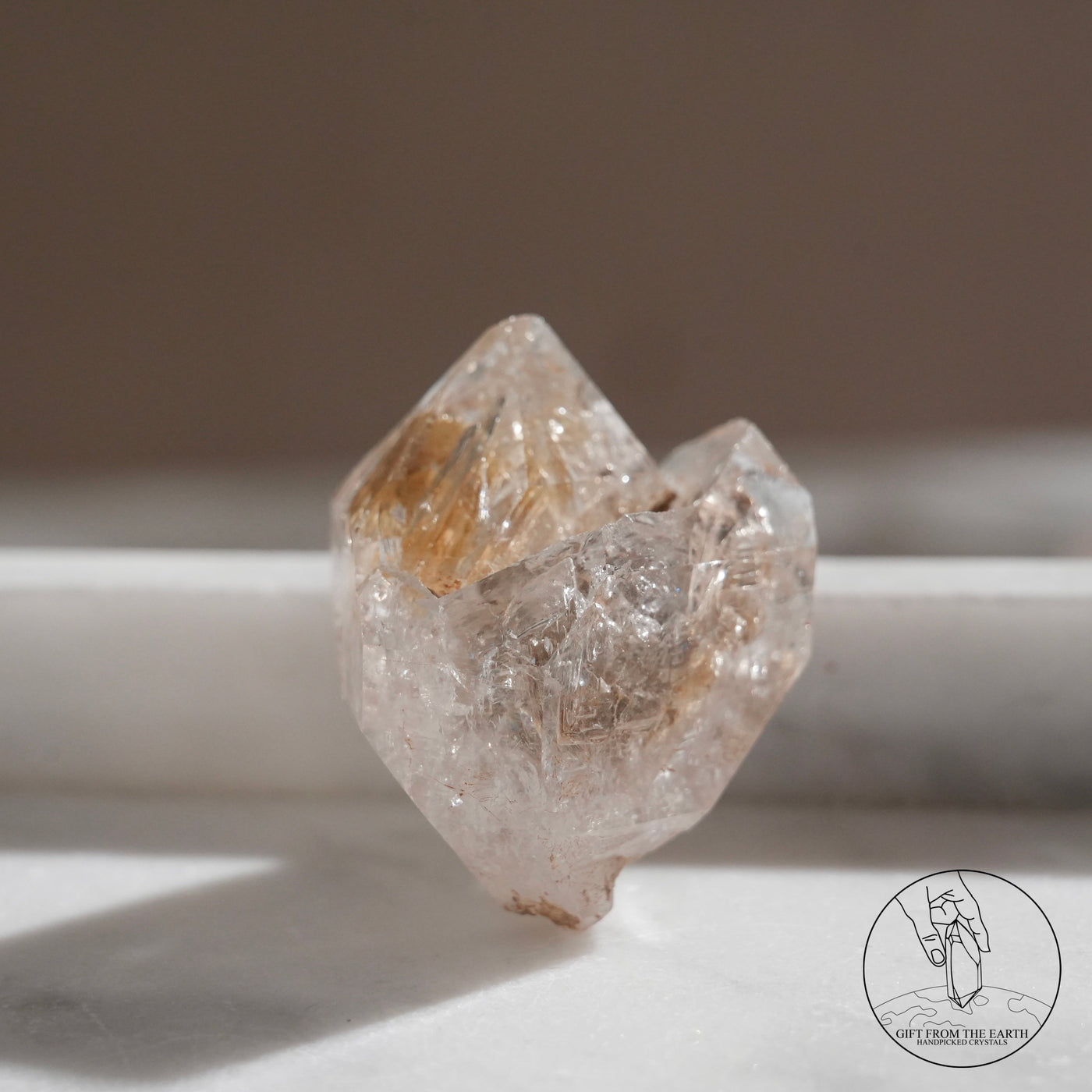 尼泊爾黃泥白骸骨水晶