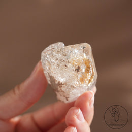 尼泊爾黃泥白骸骨水晶