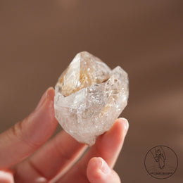尼泊爾黃泥白骸骨水晶