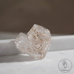 尼泊爾雙生黃泥白骸骨水晶