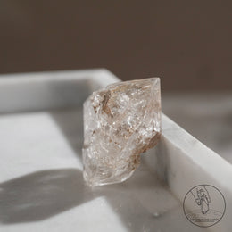 尼泊爾雙生黃泥白骸骨水晶