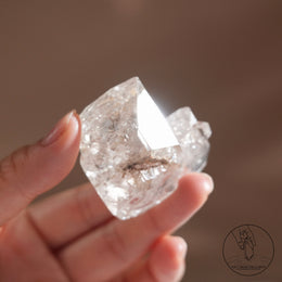 尼泊爾雙生黃泥白骸骨水晶