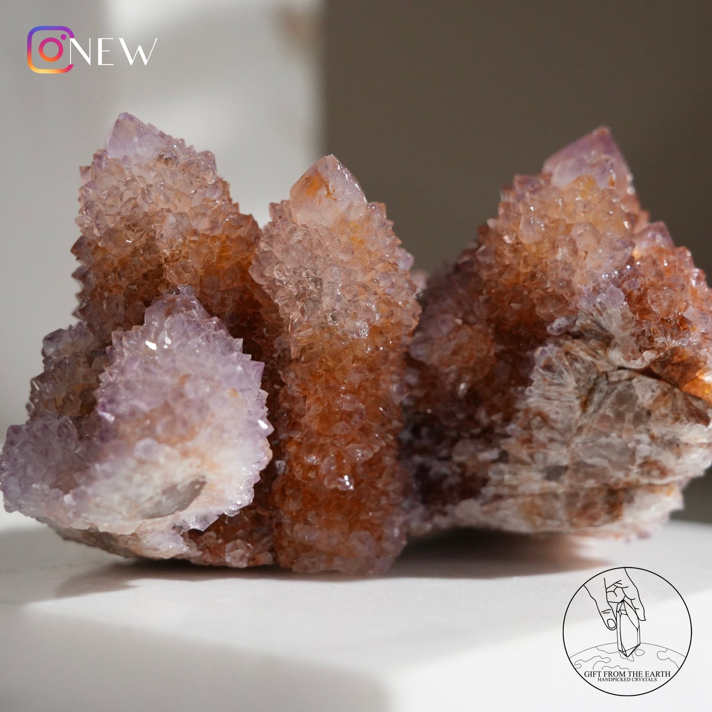 South African ametrine spirit quartz with hematite