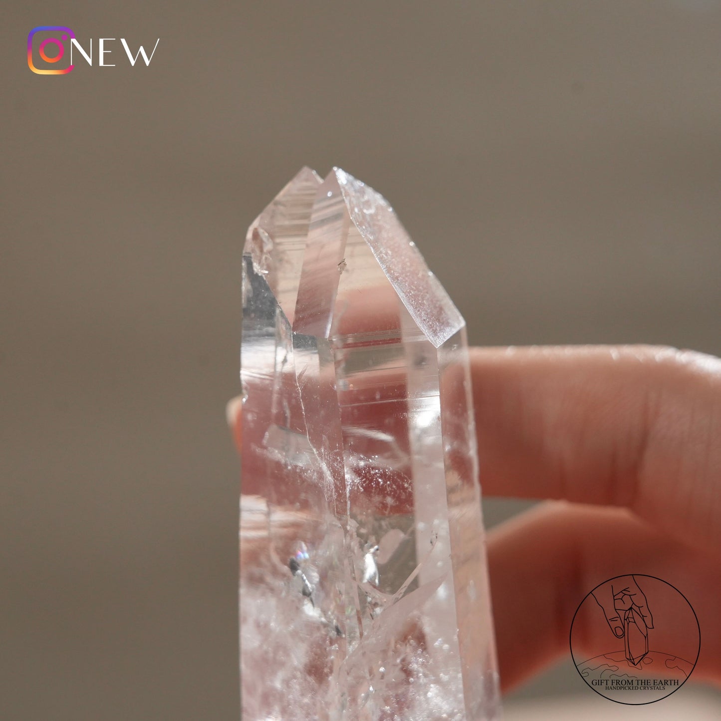 Colombian twin lemurian quartz