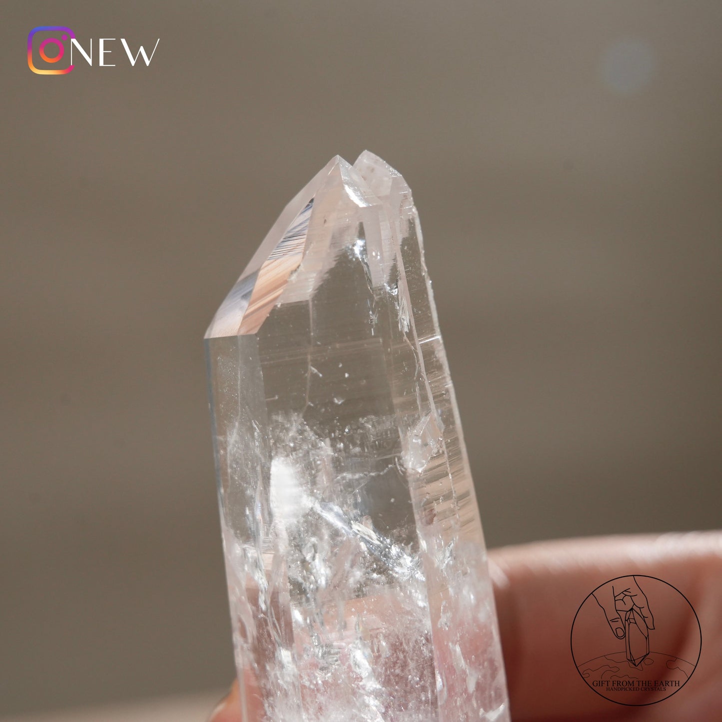 Colombian twin lemurian quartz