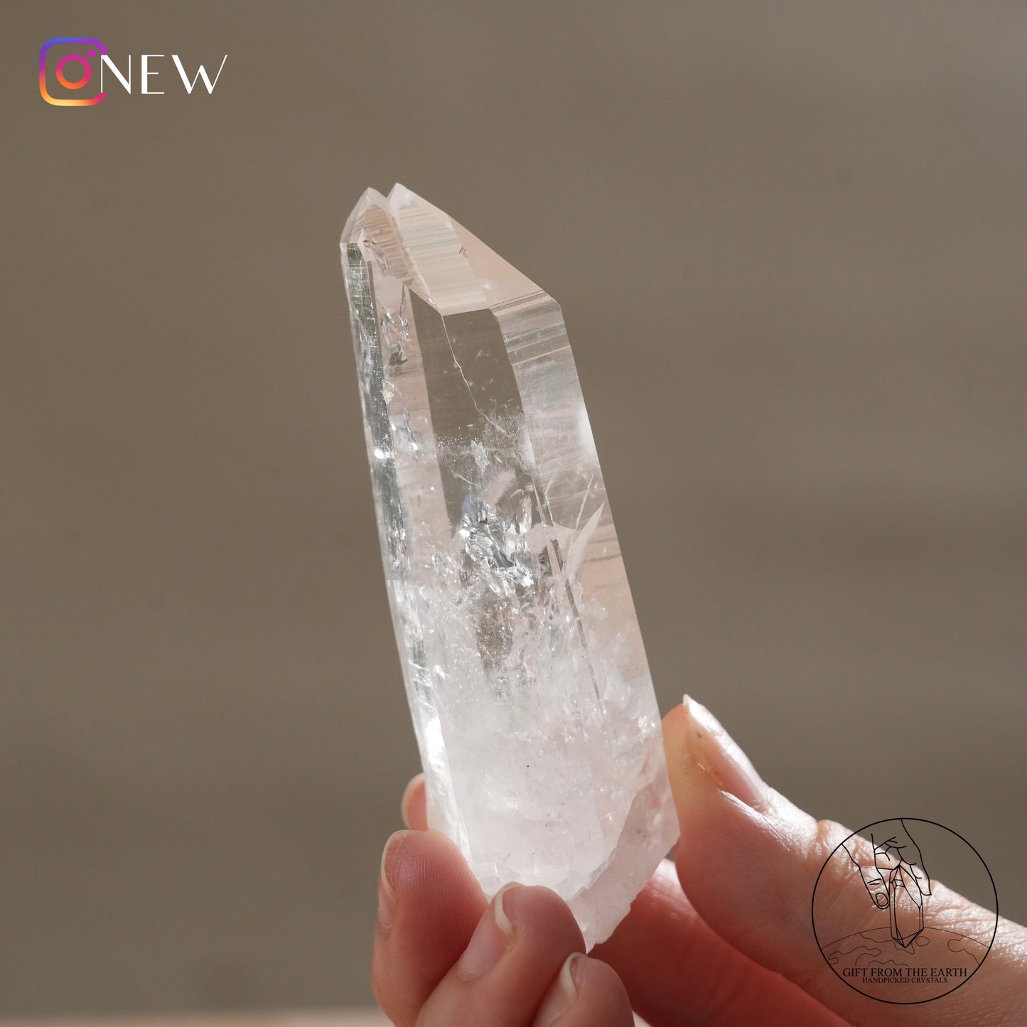 Colombian twin lemurian quartz